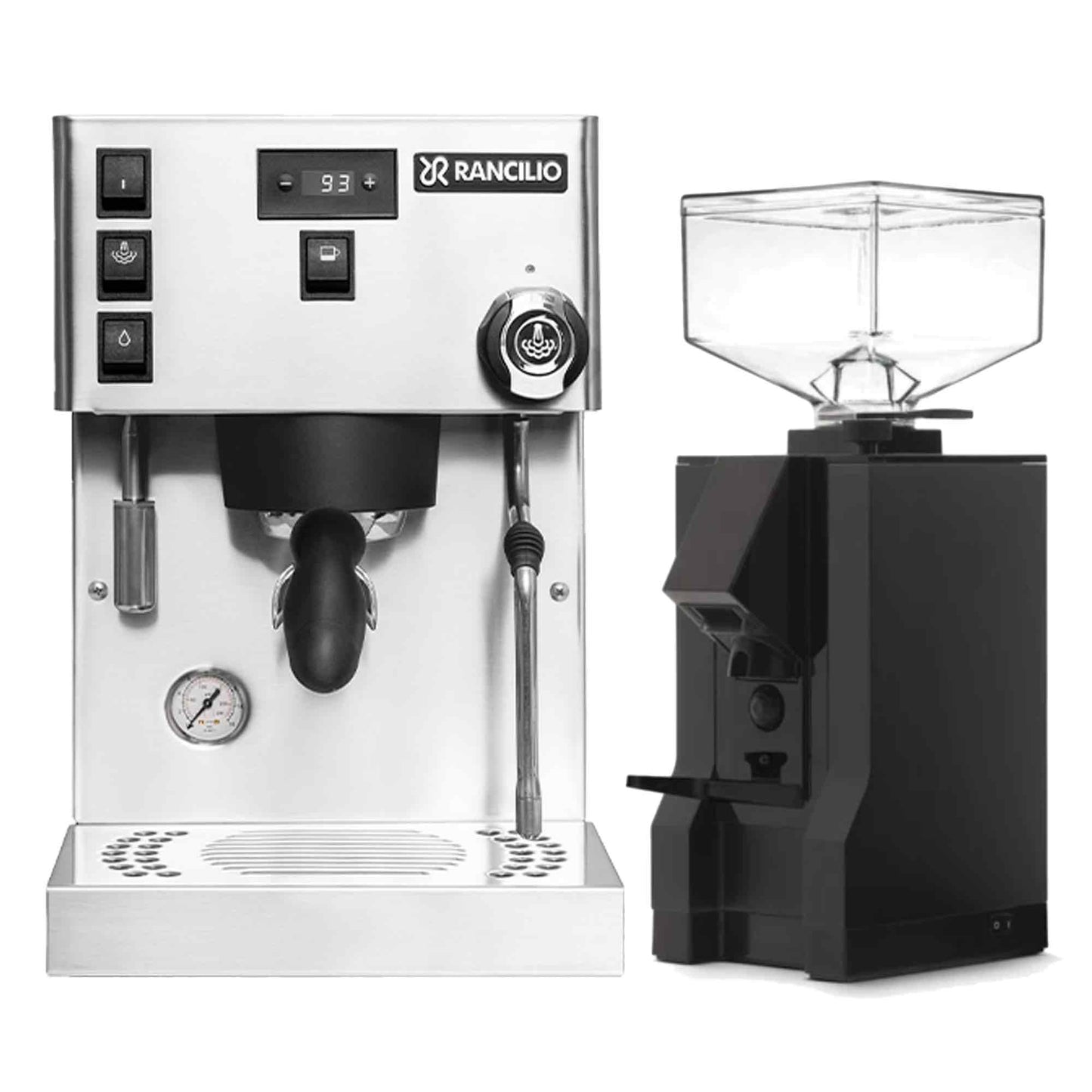 Rancilio Silvia Pro X Espresso Machine + Eureka Manuale 50 Grinder Package