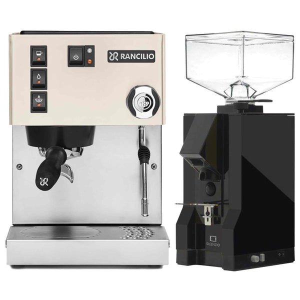 Rancilio Silvia E V6 Home Espresso Machine + Eureka Silenzio Grinder Package