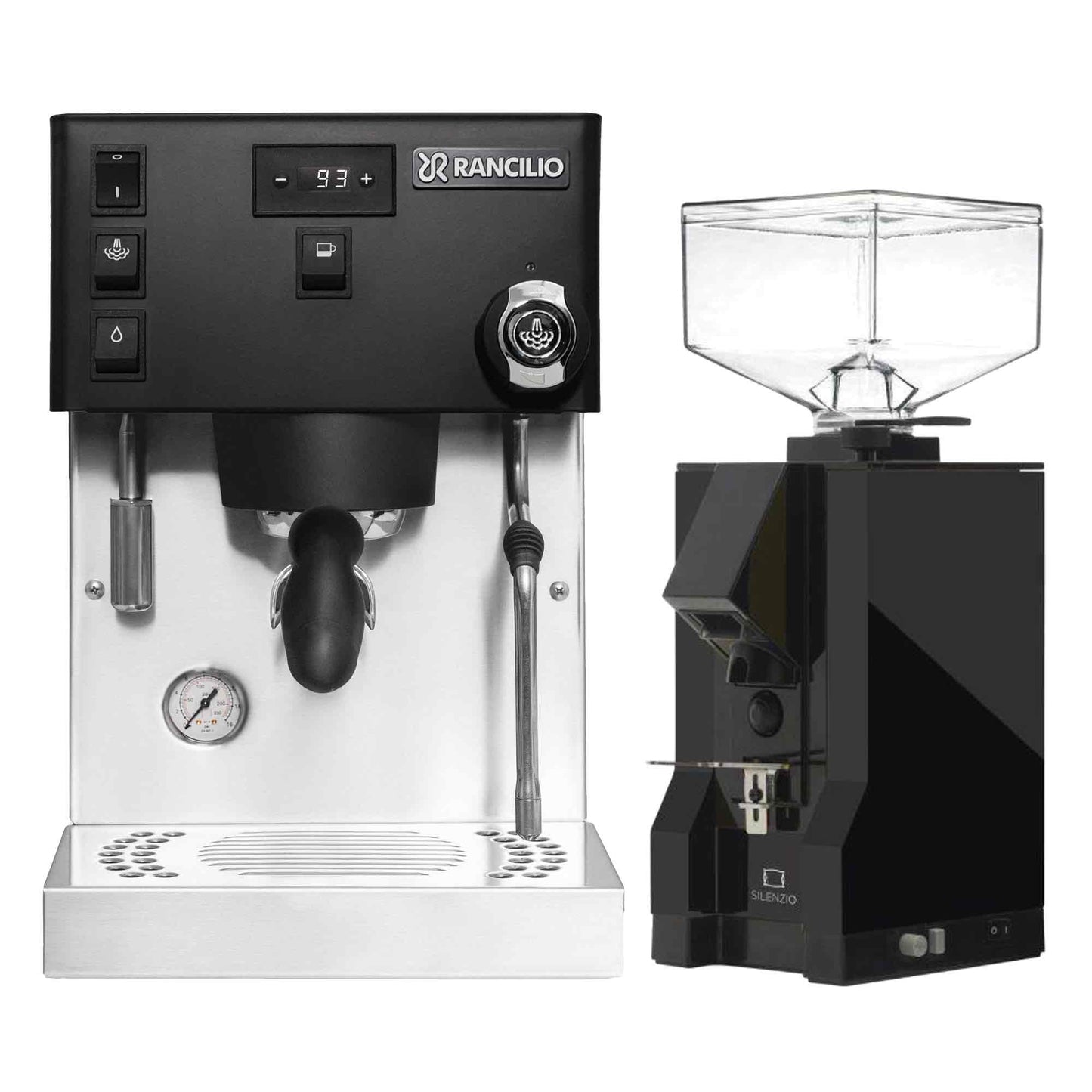 Rancilio Silvia Pro X Espresso Machine + Eureka Silenzio Grinder Package
