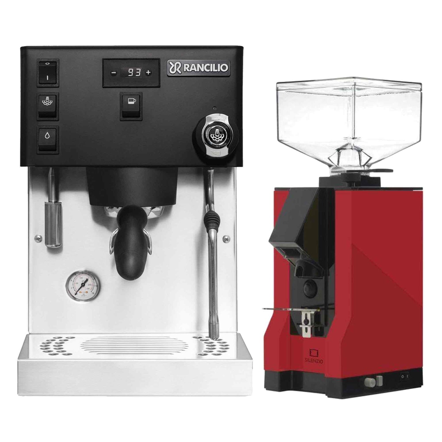 Rancilio Silvia Pro X Espresso Machine + Eureka Silenzio Grinder Package