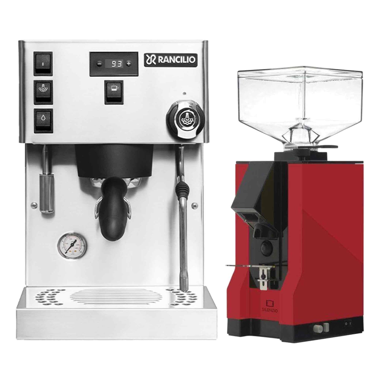 Rancilio Silvia Pro X Espresso Machine + Eureka Silenzio Grinder Package