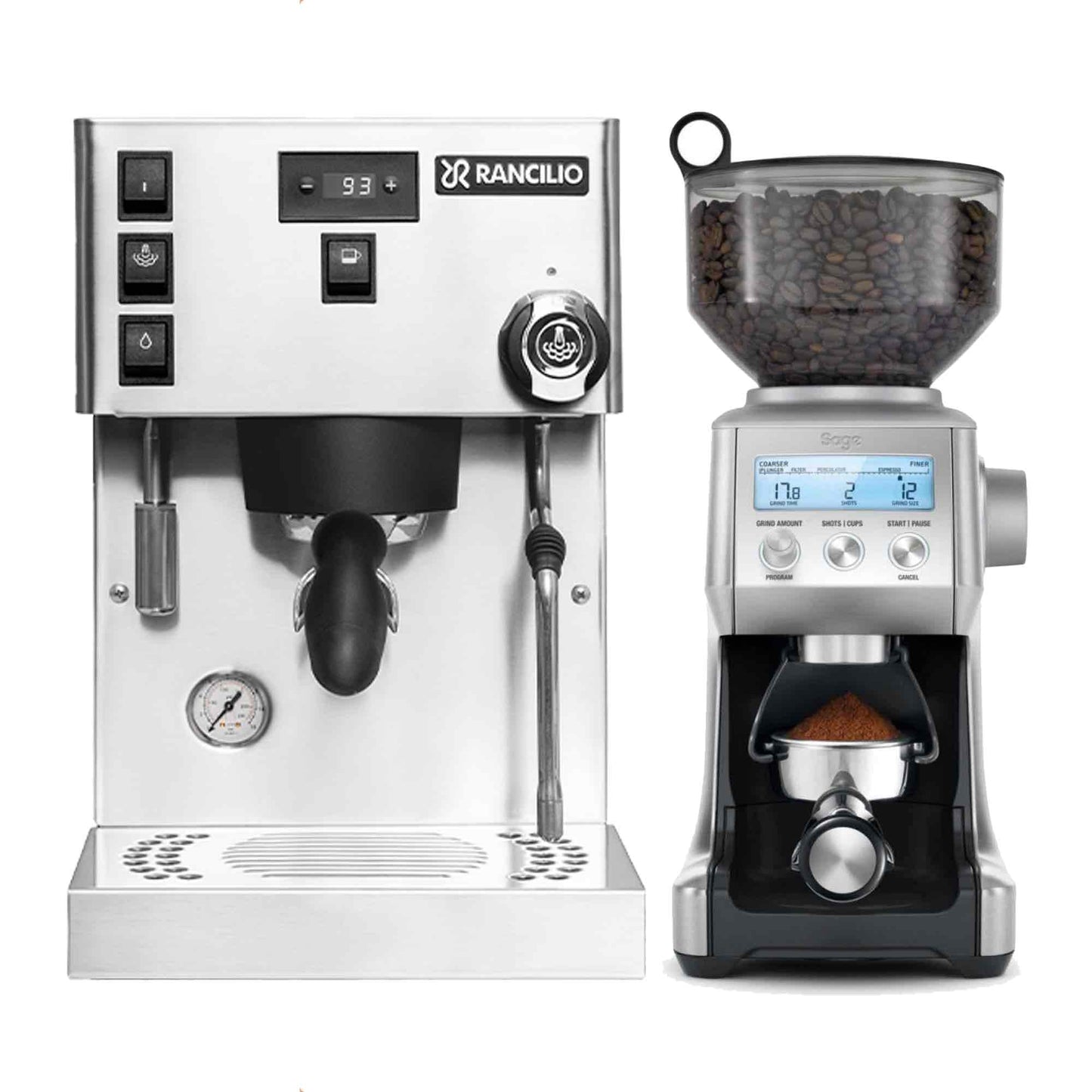 Rancilio Silvia Pro X Espresso Machine + Sage Smart Grinder Pro Package