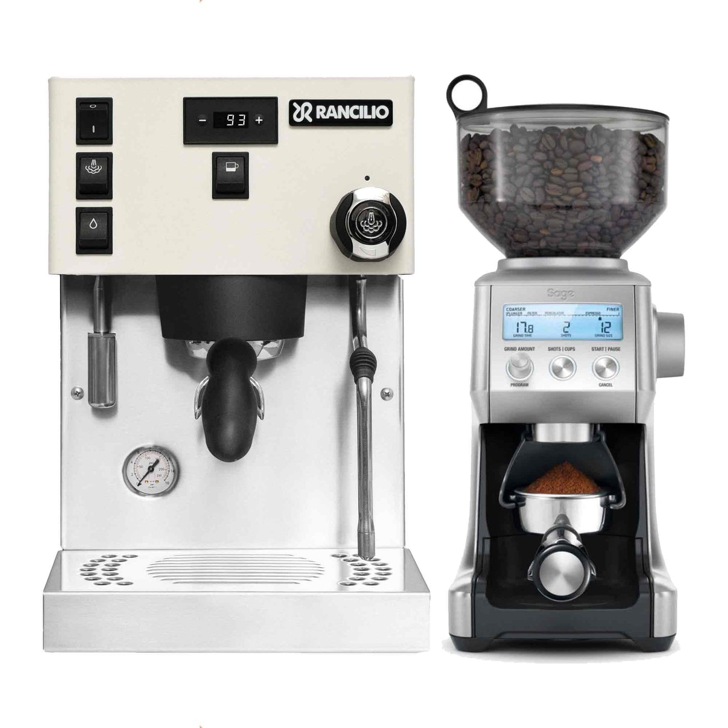 Rancilio Silvia Pro X Espresso Machine + Sage Smart Grinder Pro Package