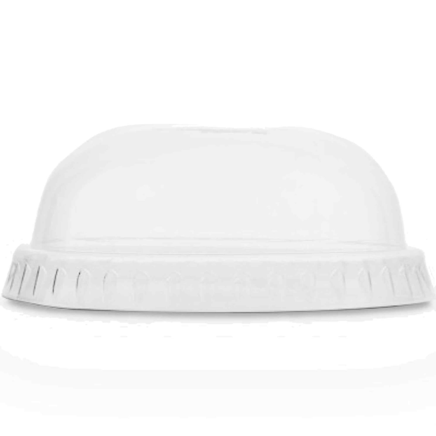 Vegware Plant-Based 76-Series PLA Dome Lid, Straw Slot - Case of 1000