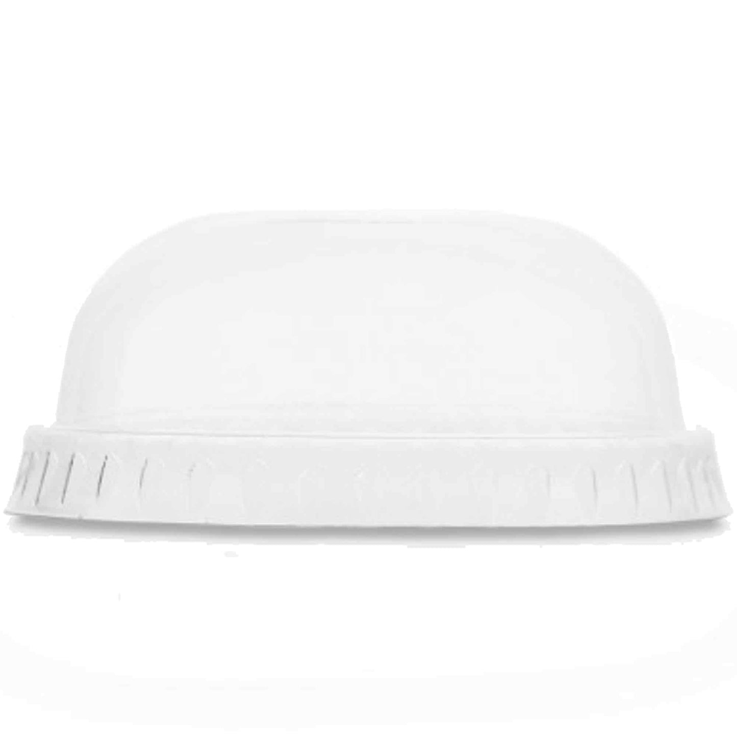 Vegware Plant-Based 76-Series PLA Dome Lid, No Hole - Case of 1000