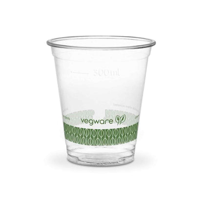 Vegware Plant-Based 12oz / 300ml Pla Cold Cup, 96-Series - Case of 1000
