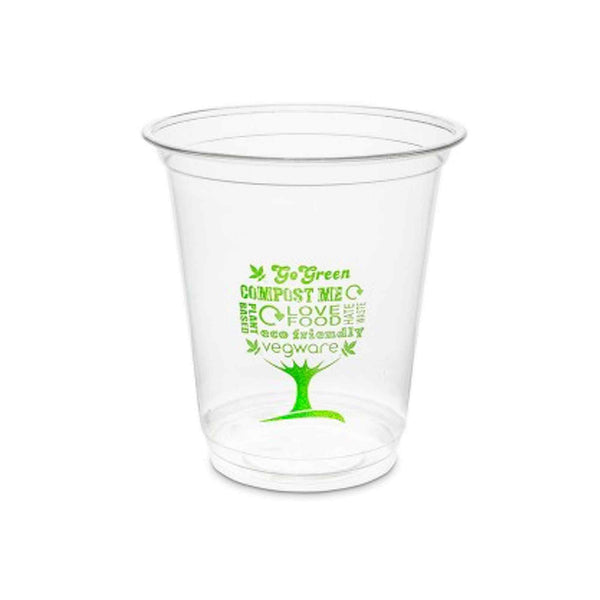 Vegware Plant-Based 7oz PLA Cold Cup, 76-Series - Green Tree - Case of 1000