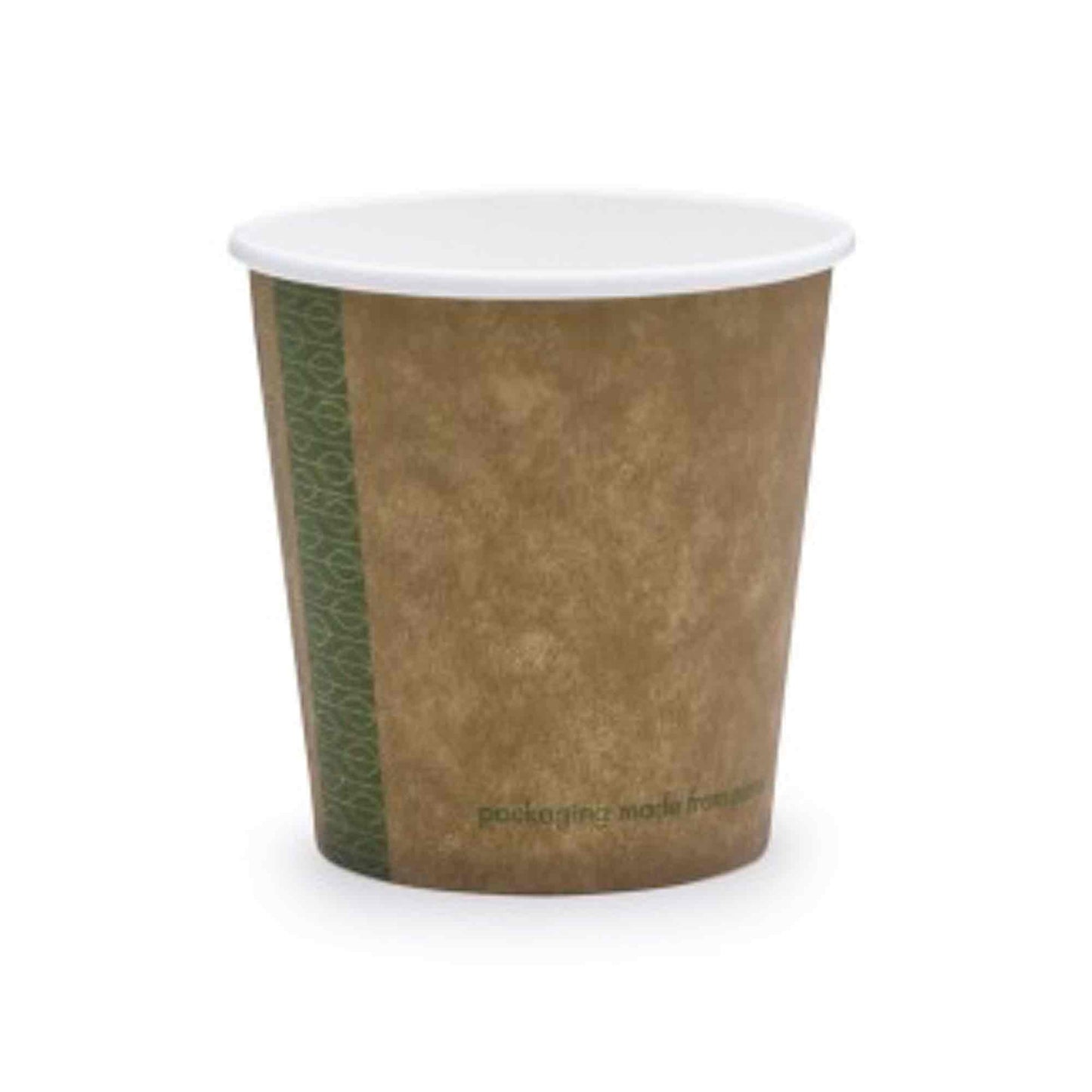 Vegware 4oz Kraft Compostable Single Wall Hot Cups - Case of 1000