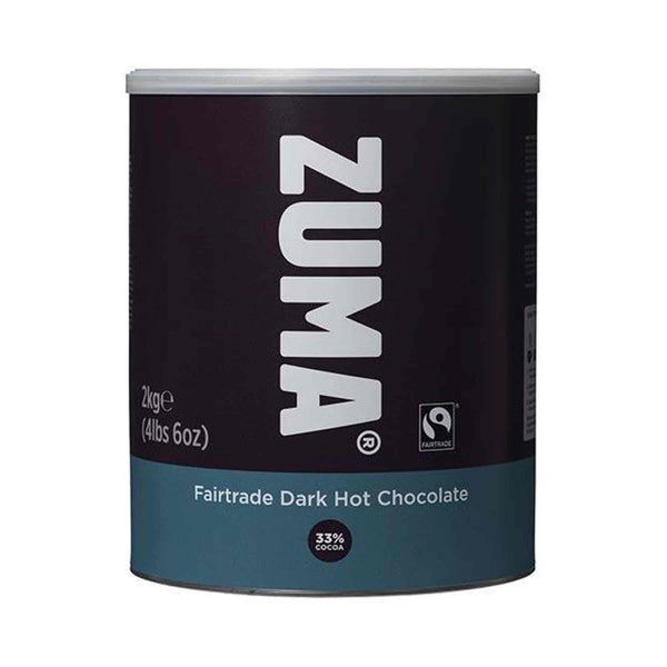 Zuma Fairtrade Dark Premium Hot Chocolate 33% Cocoa 2kg Tin